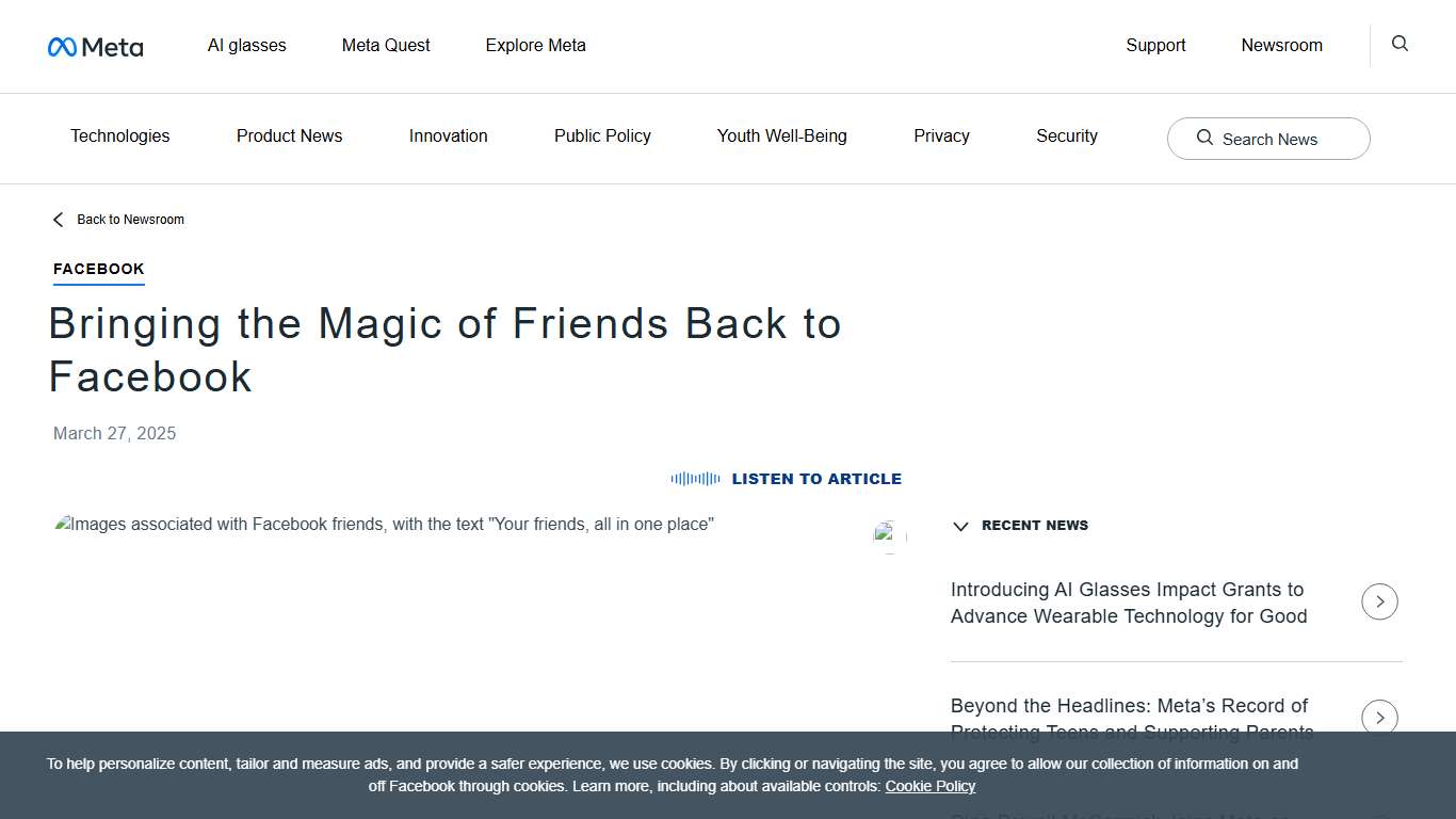 Bringing the Magic of Friends Back to Facebook